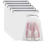 5 Piezas Bolsa Zapatos Viaje Transparente, Bolsa de Almacenamiento de Zapatos Resistente al Agua, Bolsas de Zapatos Portátil a Prueba de Polvo, 30 * 40cm Bolsa de Viaje