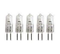 5 Piezas Bombillas Halógenas G5.3 Bombilla Halogena G5.3 50W 24V G5.3 Bombillas Lámpara Cápsula Transparente Regulables Blanco Cálido Para Iluminación Cocina Lámparas Cristal Iluminación De Riel,50W