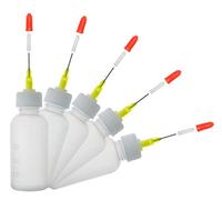 5 piezas Botella aguja 30 ml, botella aplicadora con agujas dispensadoras y tapas, para manualidades de bricolaje relleno de pegamento para decoración de pasteles