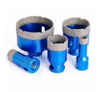 5 Piezas Broca De Diamante M14, 16/22/35/50/68 Mm Broca Porcelanico, Coronas para Porcelanico, Indicado Para Taladrar En Seco Sobre Materiales Duros Como Baldosas, CeráMica, MáRmol, Granito