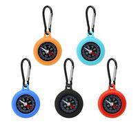 5 piezas brújula llavero niños brújula exterior con mosquetón esfera elástica resistente al vacío para navegación precisa camping equipo de senderismo regalos para niños aventureros