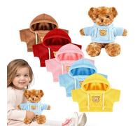 5 Piezas Build A Bear, Oso De Peluche Con Ropa, Build A Bear Ropa - Lindo Oso De Peluche De 12.0 In, Disfraz De Muñeca De Oso De Peluche Pequeño, Camisas De Oso, Kit De Ropa De Animales De Peluche