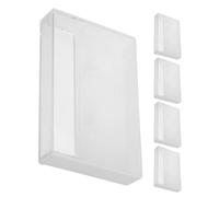 5 Piezas Caja de Casete Retro de Plástico Transparente para Música | Almacenamiento Versátil Visibilidad Clara, Acabado Suave y Diseño Vintage Blanco para Objetos Pequeños y Joyas
