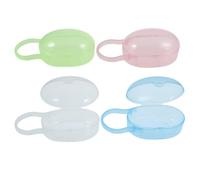 5 Piezas Caja Portachupetes PP Portátil con Asa para Viaje | Guardar Chupete Limpio, Protector de Chupetes Bebé, para Guardar Chupete, Sujeta Chupetes, Porta Chupete Color Aleatorio