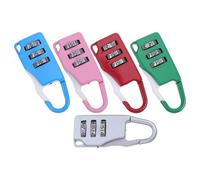 5 Piezas Candado de Combinación Mini, 4 Dígitos | Sistema Mecánico Dial Claro y Números Grandes, para Mochilas, Taquillas y Bolsos Cremallera