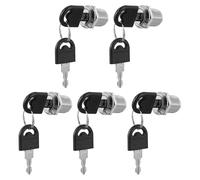 5 Piezas Cerradura de Leva, Aleación Zinc Plata | Antióxido y Privacidad, Diseño Antideslizante Externo, para Oficinas y Trastienda Comercial