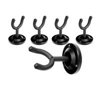 5 Piezas Classic Cantabile Soporte De Pared Para Guitarras (universal para E-Guitarra, guitarra clásica, E-Bajo, bajo acústico, acolchado de espuma de goma) Negro