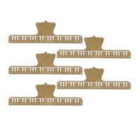 5 Piezas Clip de Partitura de Piano Abs Dorado Gran Sujeción