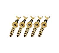 5 Piezas Conector Balanceado de 4.4 mm de Alta Gama, Cobre Chapado en Oro con Clip de Cable, Enchufe 4.4 Universal, Rosca 7.2x0.5, Conector Balanceado