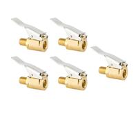 5 Piezas Conector de Neumáticos de Rosca en Latón | Clips para Inflador de Ruedas Coche, Instalación y Desmontaje Prácticos, Color Dorado, Diámetro 8mm