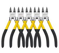 5 Piezas Cortador Alambre, BOOSDEN Alicates de Corte Lateral de 152mm, Cortador Lateral Con Resorte, Alicates de Corte a Ras Utilizado Para Reparación Electrónica, Procesamiento De Joyas, Elaboración