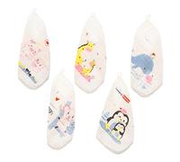 5 Piezas Cuadrado De Gasa De Bebe Paño De Algodón Para Bebés Los Niños Eructan Trapos Bebé Baba Bufanda Toalla Para Escupir Leche Babero Recién Nacido Lavable Toalla De Cara