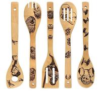 5 Piezas Cucharas de Madera para Cocinar, Gadgets Cocina, Juego de Accesorios Utensilios, Cucharas y Espátulas Madera, Regalos Inauguración La Casa y Bodas