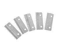 5 Piezas Cuchillas de Cúter de Repuesto Industriales, Dentadas | Máquinas de Embalaje y Cajas de Cartón, Acabado Limpio, Mantiene el Filo, Color Plata