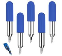5 Piezas Cuchillas de Repuesto para Cricut Joy, 60° Cuchilla de Corte con Carcasa, Cortador de Vinilo Cuchillas de Repuestopara para Máquinas de Corte de Vinilo Trazador (Azul)