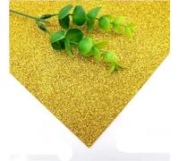 5 piezas de 2 mm de grosor, 20 x 30 cm, con purpurina dorada en polvo, papel de esponja brillante, papel de espuma para jardín de infantes, suministros hechos a mano para bricolaje sin pegamento, dora