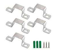 5 piezas de abrazadera de tubo cuadrado M60x20mm 304 de acero inoxidable en forma de U abrazadera metálica colgante de tubo con tornillos