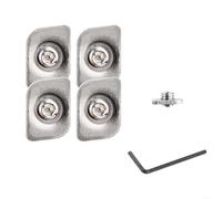 5 piezas de acero inoxidable sin perforaciones para limitadores de ventana para apertura segura y ajustable (22 mm)