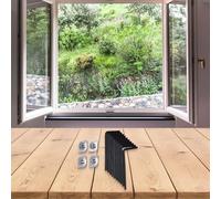 5 piezas de acero inoxidable sin perforaciones para limitadores de ventana para apertura segura y ajustable (13,5 mm)