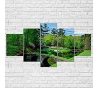 5 piezas de arte de pared Campo de golf Augusta Masters impresión de lienzo de pared arte pintura,impresión en lienzo 5 piezas,cuadro sobre lienzo,cuadro en lienzo impresión de 5 piezas 150x80cm