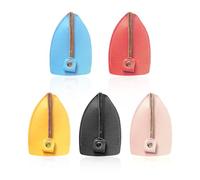 5 Piezas de Bolsillo Portátil Para Llaves de Cuero Genuino, Extensible Impermeable, Para Hombres y Mujeres (5 Colores), Rosa, Talla Única