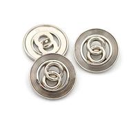 5 piezas de botones dobles circulares metálicos huecos para ropa, manualidades y accesorios