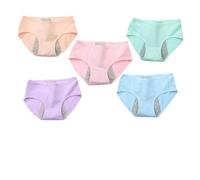 5 Piezas de Bragas de Algodón para El Período para Adolescentes Bragas Absorbentes a Prueba de Fugas Bragas Menstruales para Posparto Bragas Estilo Hipster Multicolor Xl