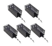 5 piezas de cebos de pesca, trampas de jaula, caja de soporte para señuelos de peces, herramienta de aparejos para peces, camarones, cebos de red fundida, señuelos, comederos