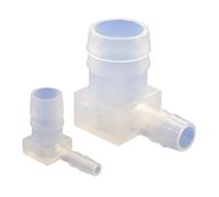 5 piezas de conectores de codo reductor de 90° de 2,4 a 14 mm for acuario, bomba de aire, manguera de aireador, conectores de agua for jardín(12-6 Elbow,100pcs)