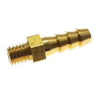 5 Piezas De Conexión De Manguera De Púas Reductoras, Rosca Macho Métrica M4, M5, M6 Y M8 A Conector De Tubo De Púas De Latón De 3 Mm, 4 Mm, 5 Mm, 6 Mm Y 8 Mm De Diámetro Exterior.(M8x1.0 to 4mm)