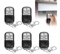 5 piezas de control remoto universal puerta, 433.92 MHz Rolling Código Fijo Bip Puerta Automática Universal Inalámbrico Control Remoto Garaje de 4 Botones para Puerta de Garaje y Coche