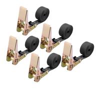 5 Piezas de Correas de sujeción de trinquete, Correas de tensión Negras de 2MX25 mm con 900 kg de Capacidad de Juego de Correa de trinquete Ajustable, Simplemente asegure Las Correas con Cargas de