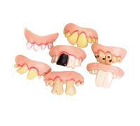 5 piezas de dientes feos divertidos de Halloween, dentaduras divertidas de vampiro, accesorios de mascarada, regalos de broma divertidos