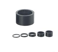 5 piezas de fibra de carbono espaciadores de auriculares de 1 1/8 pulgadas anillos elevadores de vástago para carretera bicicleta de montaña horquilla 3 mm 5 mm 10 mm 15 mm 20 mm negro arandelas Set