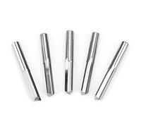 5 piezas de fresa de enrutador de 6 x 22 mm, cortador de fresado para madera con ranura recta de doble canal, herramienta de fresado CNC de acero inoxidable para PCB y