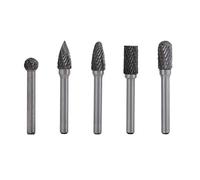 5 piezas de fresas giratorias, juego de vástago de amoladora de matriz con juego de brocas de corte de vástago de 6 mm para fabricación de moldes de metal