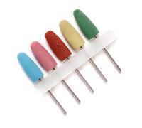 5 piezas de herramientas de acabado de uñas de silicona, cabezales de molienda que mejoran los resultados de manicura, adecuadas tanto para salón como para uso doméstico