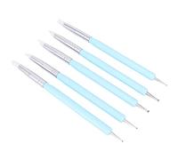 5 piezas de herramientas de escultura de arcilla de silicona de doble cabeza, juegos de pinceles de pintura de forma de color flexible para escultura de cerámica