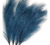 5 Piezas de Hierba de Pampa Artificial 39 en 100 cm Ramo de Bricolaje florero año Nuevo Vacaciones Boda Fiesta decoración del hogar Planta simulación Flor caña (Azul)