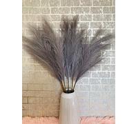 5 Piezas de Hierba de Pampa Artificial 39 en 100 cm Ramo de Bricolaje florero año Nuevo Vacaciones Boda Fiesta decoración del hogar Planta simulación Flor caña (Gris)