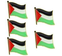 5 piezas de insignias de la bandera palestina, alfileres de bandera, broches, medallas, alfileres de solapa, brazaletes, adecuados para sombreros, cuellos y ropa.