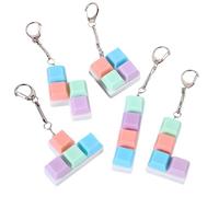 5 piezas de juguete para ansiedad con teclado mecánico, llavero de clic para aliviar el estrés y la ansiedad, clicker de dedo portátil de descompresión, regalo ideal para adultos, oficina y hogar