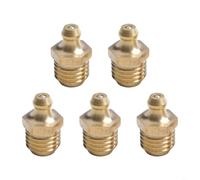 5 piezas de latón recto de grasa M12x0. Boquilla de lubricación hidráulica de rosca para mantenimiento de rodamientos industriales, adaptador de válvula de llenado de aceite de cobre resistente