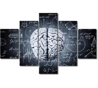 5 Piezas De Lienzo Física Y Fórmulas Matemáticas Del Cerebro Humano. Lienzos Decorativos Xxl Cuadros Modernos Cuadros Para Pasillo Cuadros Decorativos Cuadros Para Dormitorios Modernos |-845512871224