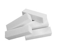 5 piezas de limas de bloque de lijado para el cuidado del arte de las uñas, limas de uñas de 4 vías, puntas de manicura para pedicura artística, color blanco.