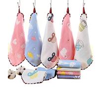 5 piezas de lindo pañuelo de toalla 100% algodón para niños y niños pequeños con diseño de gancho, suave, hipoalergénico toalla para niños