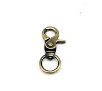 5 piezas de llavero con colgante de langosta giratorio, bolso de cuero, bolso, correa de hombro, cierre de cinturón, hebilla de gatillo, cadena de perro, collar a presión, tipo B, latón cepillado