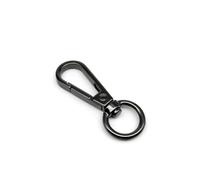 5 piezas de llavero con colgante de langosta giratorio, bolso de cuero, bolso, correa de hombro, cierre de cinturón, hebilla de gatillo, cadena de perro, collar a presión, tipo A, pistola negra