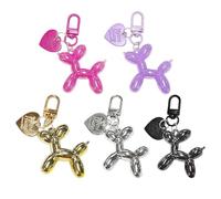 5 Piezas de Llavero En Forma De Perro, Llavero Creativo y Divertido, Minimalista y Lindo, Ideal De Regalo