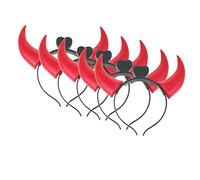 5 piezas de luz intermitente led cuernos diadema diadema aro de pelo para fiesta de disfraces de halloween